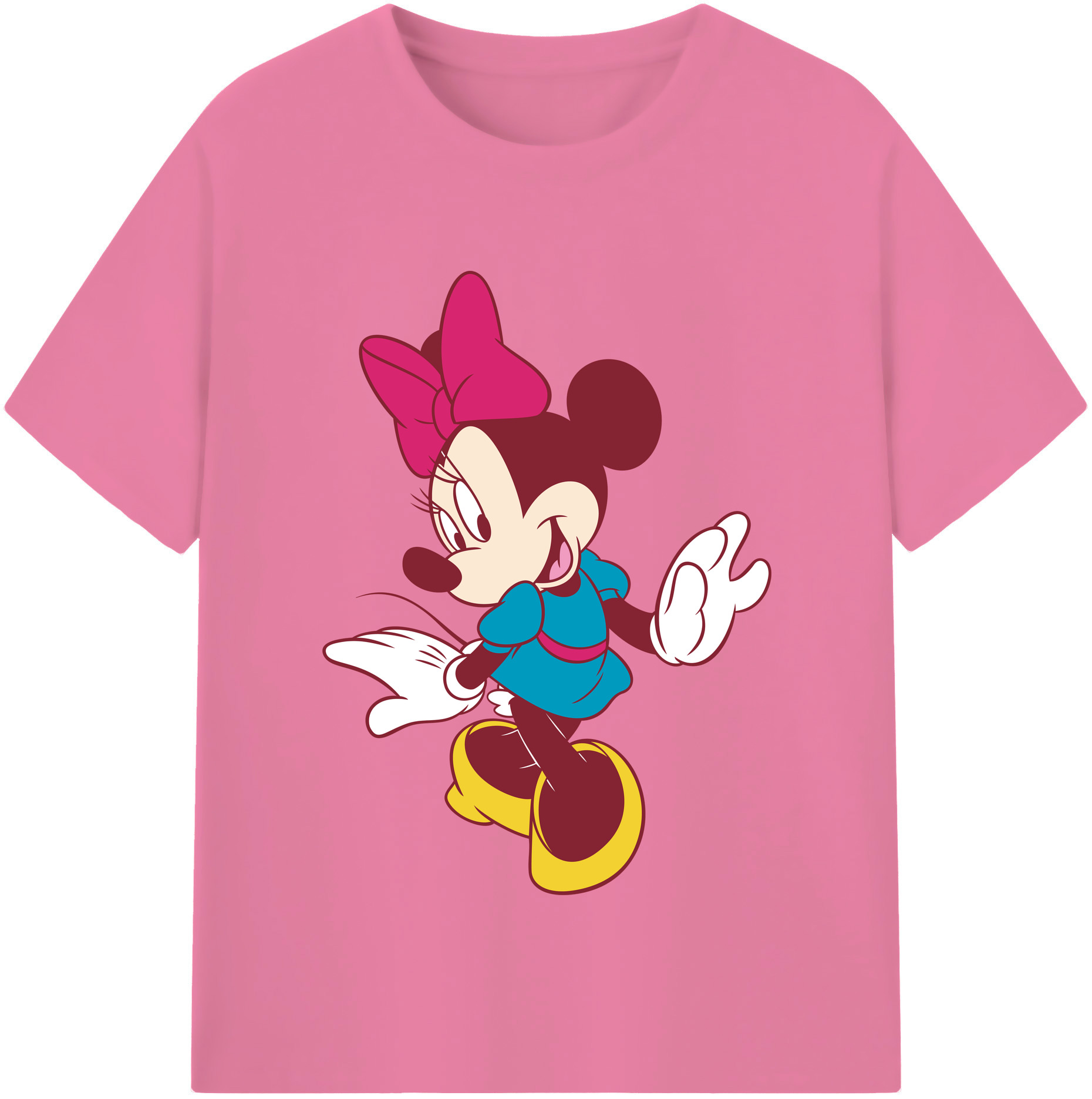 （画像用） ミッキーマウス Mickey Mouse 綿100％半袖Tシャツ（フロントプリント）